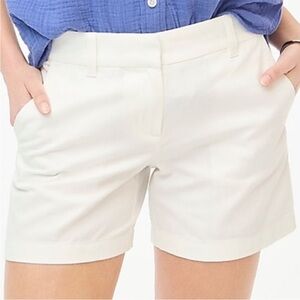 J Crew Fac NWT 5” Classic Chino Shorts Size 6 in White